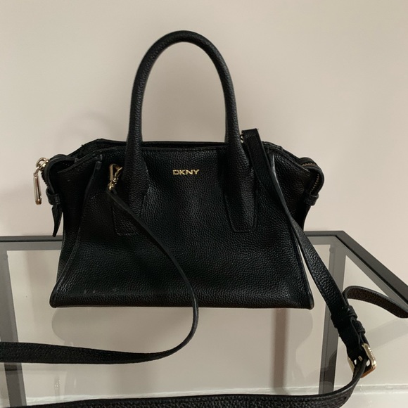 DKNY Perfect Black Leather Handbag - Picture 1 of 3